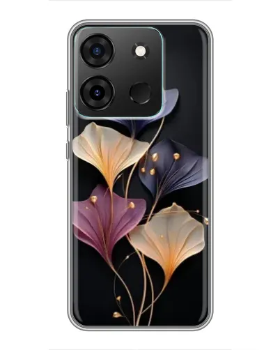 Чехол для Infinix Smart 7 с картинкой «Лиловые цветы грации»