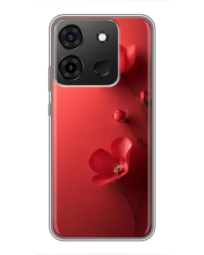 Чехол для Infinix Smart 7 с картинкой «Маковые соцветия»