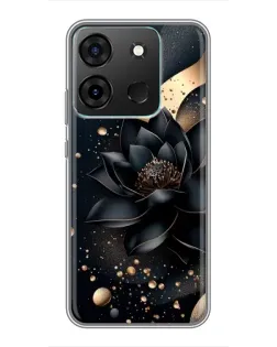 Чехол для Infinix Smart 7 с картинкой «Черный лотос»