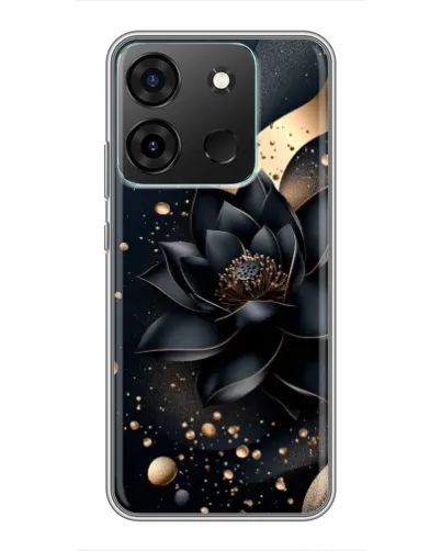 Чехол для Infinix Smart 7 с картинкой «Черный лотос»