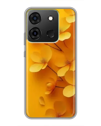 Чехол для Infinix Smart 7 с картинкой «Золотые лепестки»