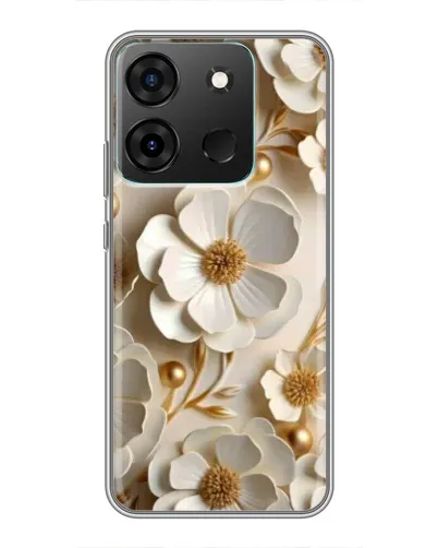 Чехол для Infinix Smart 7 с картинкой «Белие бумажние  цвети»