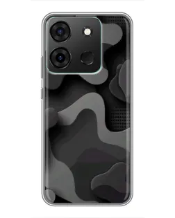 Чехол для Infinix Smart 7 с картинкой «Темный абстрактный камуфляж»