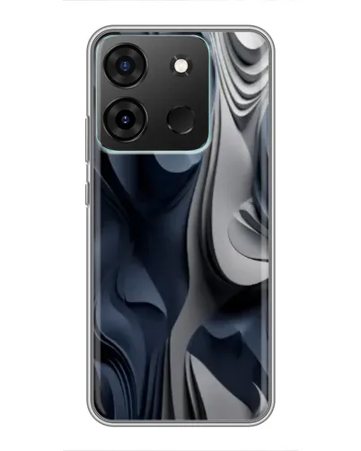 Чехол для Infinix Smart 7 с картинкой «Объемные синие складки» Чехол для Infinix Smart 7 с картинкой «Объемные синие складки»
