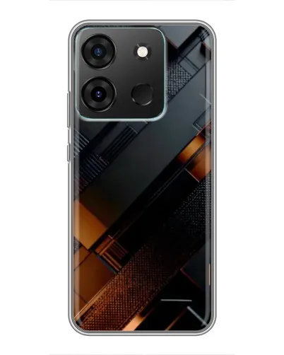 Чехол для Infinix Smart 7 с картинкой «Черные геометрические блоки» Чехол для Infinix Smart 7 с картинкой «Черные геометрические блоки»