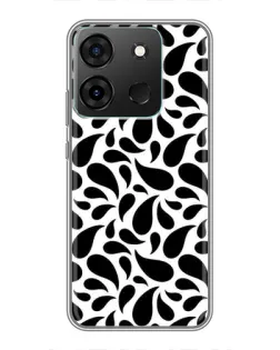 Чехол для Infinix Smart 7 с картинкой «Контрастные черные капли»