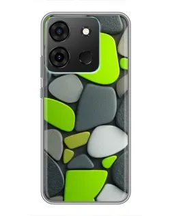 Чехол для Infinix Smart 7 с картинкой «Яркая неоновая галька»