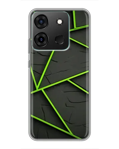 Чехол для Infinix Smart 7 с картинкой «Зеленые геометрические линии» Чехол для Infinix Smart 7 с картинкой «Зеленые геометрические линии»