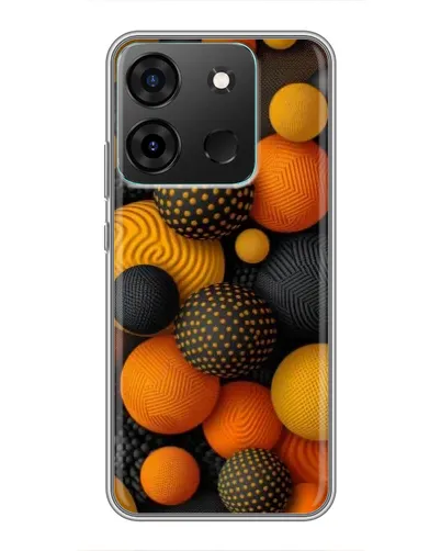 Чехол для Infinix Smart 7 с картинкой «Объемные оранжевые сферы» Чехол для Infinix Smart 7 с картинкой «Объемные оранжевые сферы»