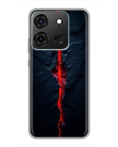 Чехол для Infinix Smart 7 с картинкой «Kрасная лавовая трещина» Чехол для Infinix Smart 7 с картинкой «Kрасная лавовая трещина»