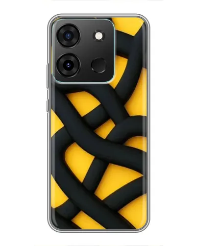 Чехол для Infinix Smart 7 с картинкой «Черное желтое переплетение» Чехол для Infinix Smart 7 с картинкой «Черное желтое переплетение»