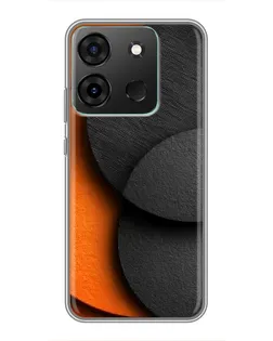 Чехол для Infinix Smart 7 с картинкой «Геометрия оранжевых кругов»