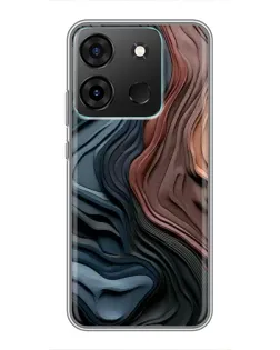 Чехол для Infinix Smart 7 с картинкой «Цветные волны каньона»