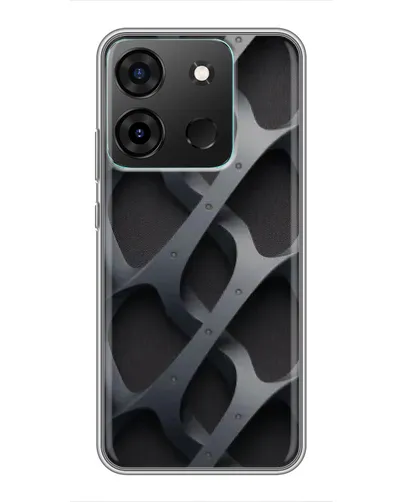 Чехол для Infinix Smart 7 с картинкой «Объемное серое плетение» Чехол для Infinix Smart 7 с картинкой «Объемное серое плетение»