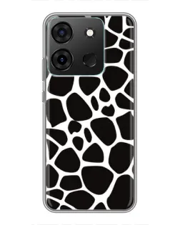 Чехол для Infinix Smart 7 с картинкой «Черно-белый жираф»