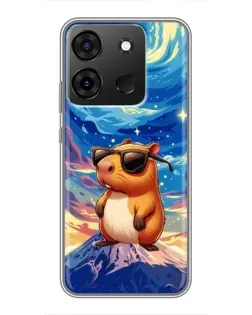 Чехол для Infinix Smart 7 с картинкой «Капибара Ван Гога»