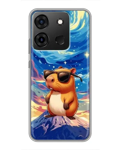 Чехол для Infinix Smart 7 с картинкой «Капибара Ван Гога»
