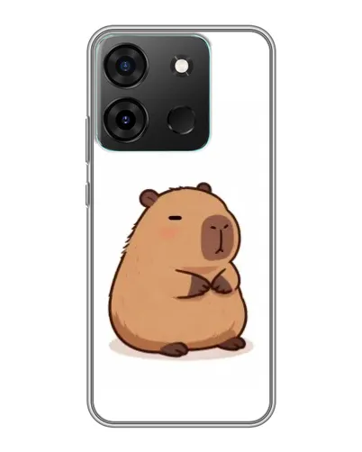 Чехол для Infinix Smart 7 с картинкой «Толстенькая капибара»