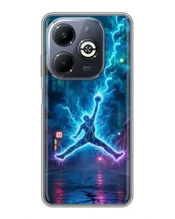 Чехол для Infinix Smart 8 Plus с картинкой «Jordan Gold Jumpman»