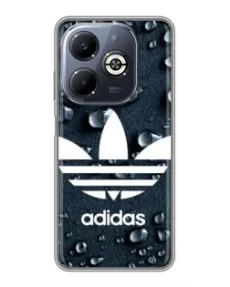 Чехол для Infinix Smart 8 Plus с картинкой «Adidas Trefoil Blue»