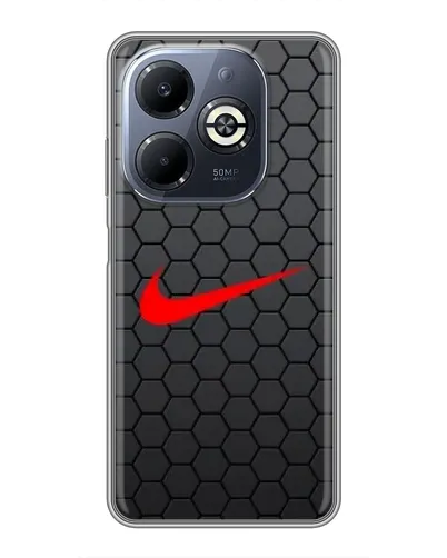 Чехол для Infinix Smart 8 Plus с картинкой «Nike — карбоновая сетка»