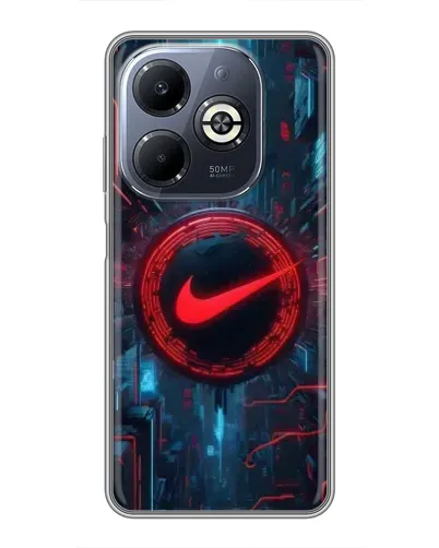 Чехол для Infinix Smart 8 Plus с картинкой «Техногенный стиль Nike»
