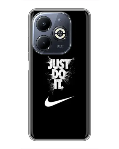 Чехол для Infinix Smart 8 Plus с картинкой «Текстовый принт Nike»