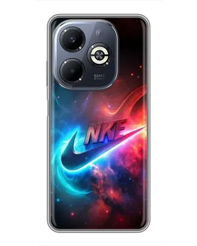 Чехол для Infinix Smart 8 Plus с картинкой «Огненный логотип Nike»