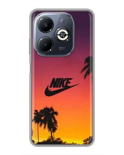Чехол для Infinix Smart 8 Plus с картинкой «Nike на закате солнца»
