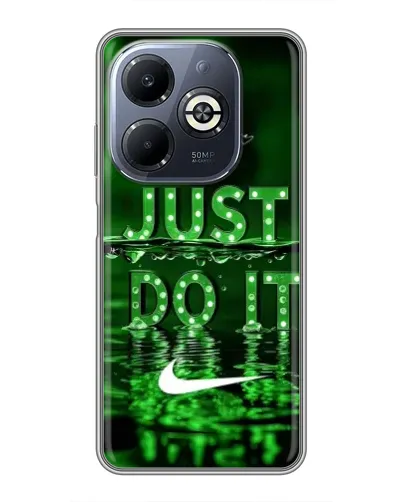 Чехол для Infinix Smart 8 Plus с картинкой «Зеленый неоновый Nike»