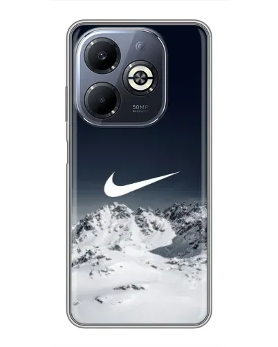 Чехол для Infinix Smart 8 Plus с картинкой «Nike — зимние горы»