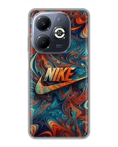 Чехол для Infinix Smart 8 Plus с картинкой «Nike в абстракции»
