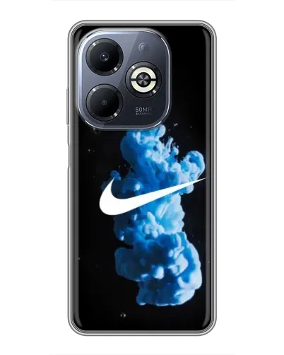Чехол для Infinix Smart 8 Plus с картинкой «Nike и синий дым»