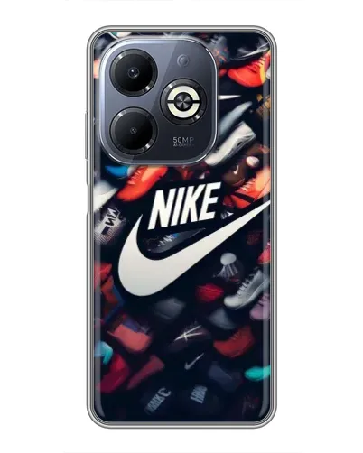 Чехол для Infinix Smart 8 Plus с картинкой «Коллекция кроссовок Nike»