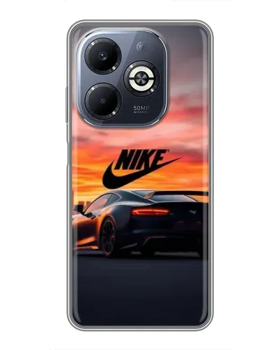 Чехол для Infinix Smart 8 Plus с картинкой «Nike и суперкар»