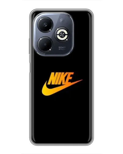 Чехол для Infinix Smart 8 Plus с картинкой «Золотой логотип Nike»
