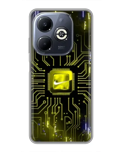 Чехол для Infinix Smart 8 Plus с картинкой «Nike — золотая искра»