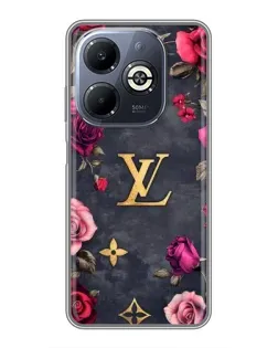 Чехол для Infinix Smart 8 Plus с картинкой «Цветочный Louis Vuitton»