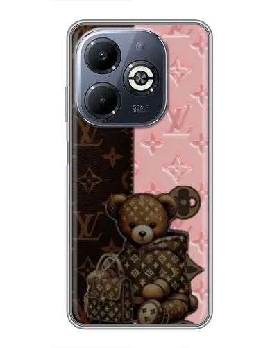 Чехол для Infinix Smart 8 Plus с картинкой «Мишка в стиле LV» Чехол для Infinix Smart 8 Plus с картинкой «Мишка в стиле LV»
