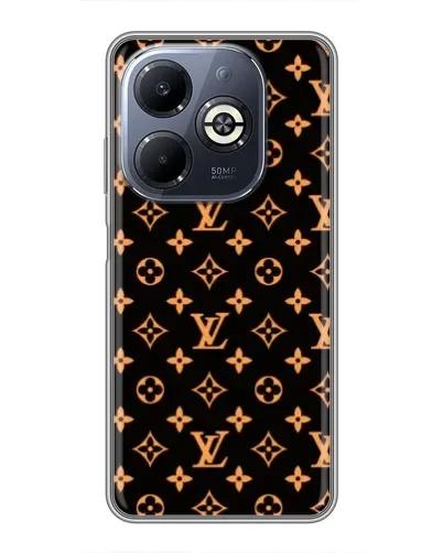 Чехол для Infinix Smart 8 Plus с картинкой «Золотая монограмма LV» Чехол для Infinix Smart 8 Plus с картинкой «Золотая монограмма LV»