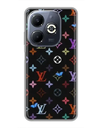 Чехол для Infinix Smart 8 Plus с картинкой «Цветная монограмма LV» Чехол для Infinix Smart 8 Plus с картинкой «Цветная монограмма LV»