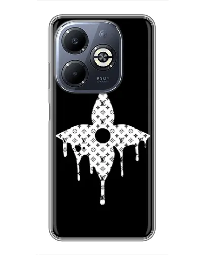Чехол для Infinix Smart 8 Plus с картинкой «Цветочная монограмма» Чехол для Infinix Smart 8 Plus с картинкой «Цветочная монограмма»