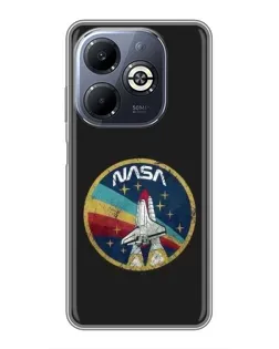 Чехол для Infinix Smart 8 Plus с картинкой «NASA — эмблема миссии»