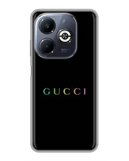 Чехол для Infinix Smart 8 Plus с картинкой «Gucci — неоновый минимализм»