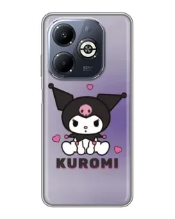 Чехол для Infinix Smart 8 Plus с картинкой «Kuromi — фиолетовый арт»