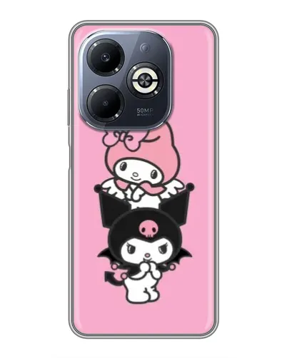 Чехол для Infinix Smart 8 Plus с картинкой «My Melody и Kuromi»