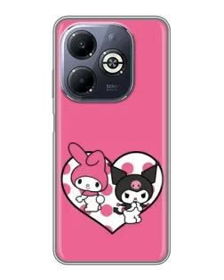 Чехол для Infinix Smart 8 Plus с картинкой «Kuromi и My Melody»