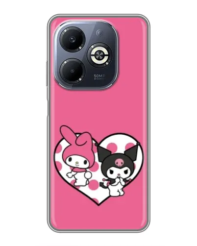 Чехол для Infinix Smart 8 Plus с картинкой «Kuromi и My Melody»