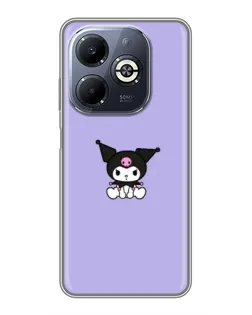 Чехол для Infinix Smart 8 Plus с картинкой «Kuromi — фиолетовый минимализм»
