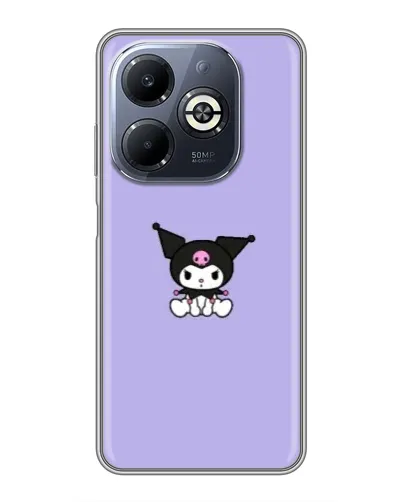 Чехол для Infinix Smart 8 Plus с картинкой «Kuromi — фиолетовый минимализм»